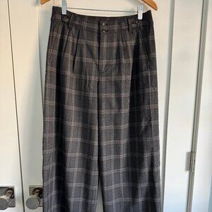 Madewell Harlow Trouser Size 6P gray plaid NWT